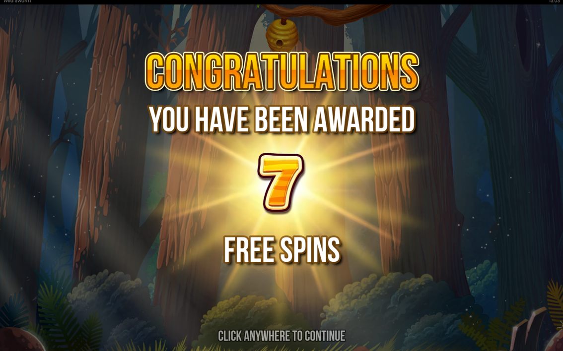 Free Spins-läget med Sticky Wild på rutnätet under rundan